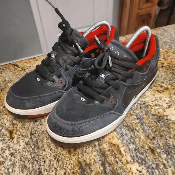 Nike SB Dunk Low Pro Sneakers Black/Red Size 10.5 ID 366620-001 Paul Rodriguez